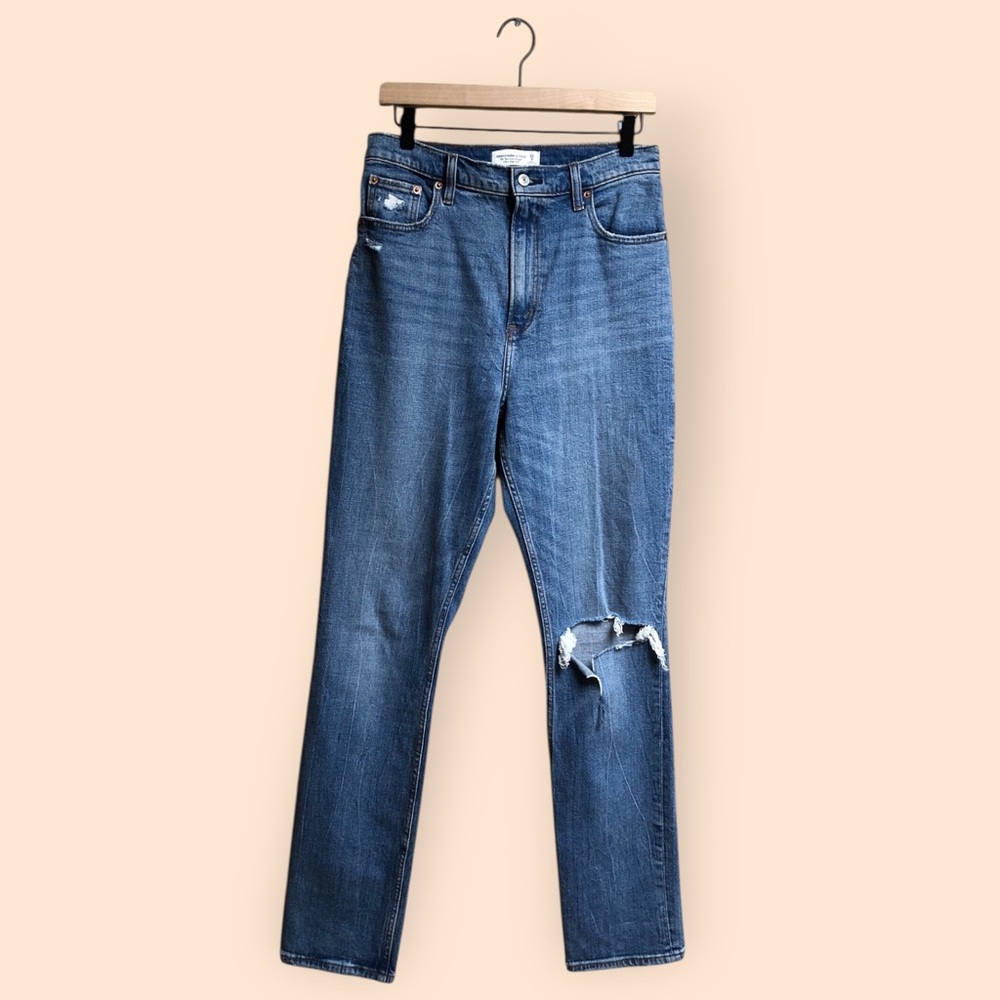 Abercrombie & Fitch The 90s Slim Straight Ultra High Rise Denim Jeans Women 8/29